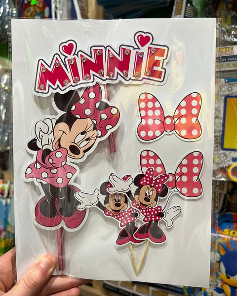 Topper para torta Minnie rosada