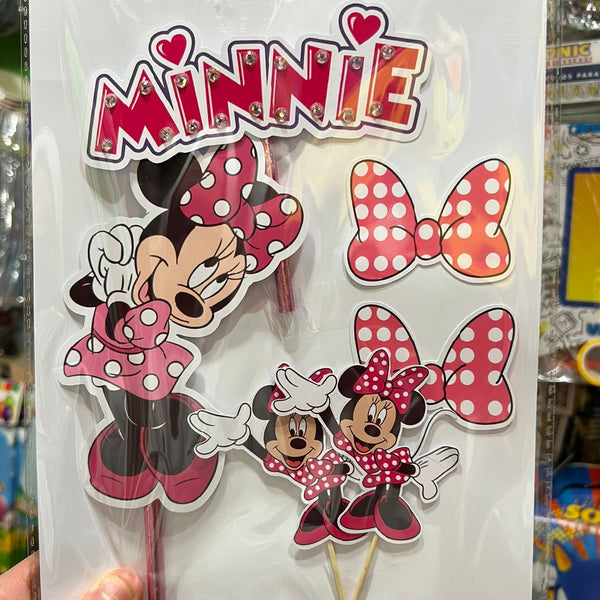 Topper para torta Minnie rosada