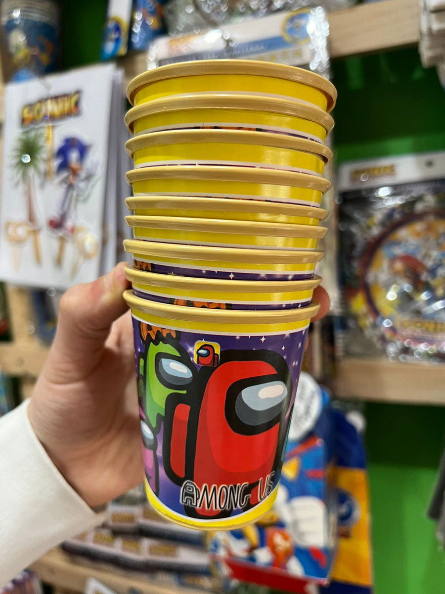 Vasos among us paquete X 6 unidades