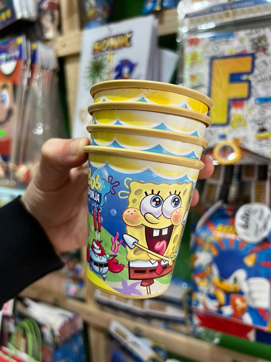 Vasos bob esponja paquete X 6 unidades