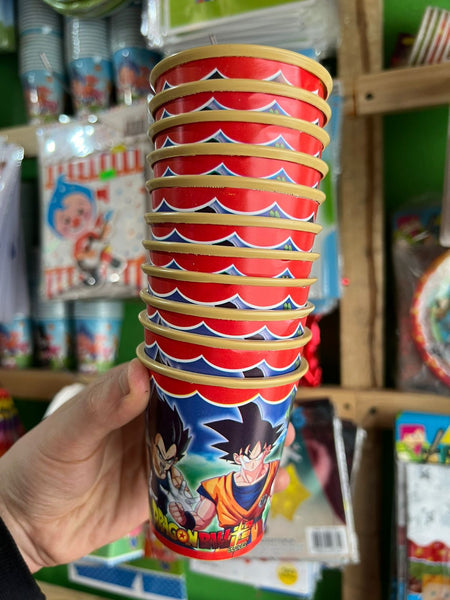 Vasos dragon ball paquete X 6 unidades