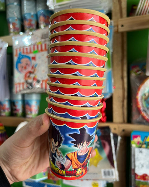 Vasos dragon ball paquete X 6 unidades