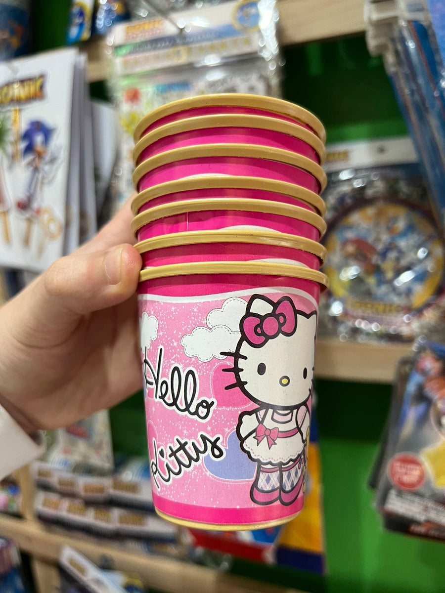 Vasos hello kitty paquete X 6 unidades