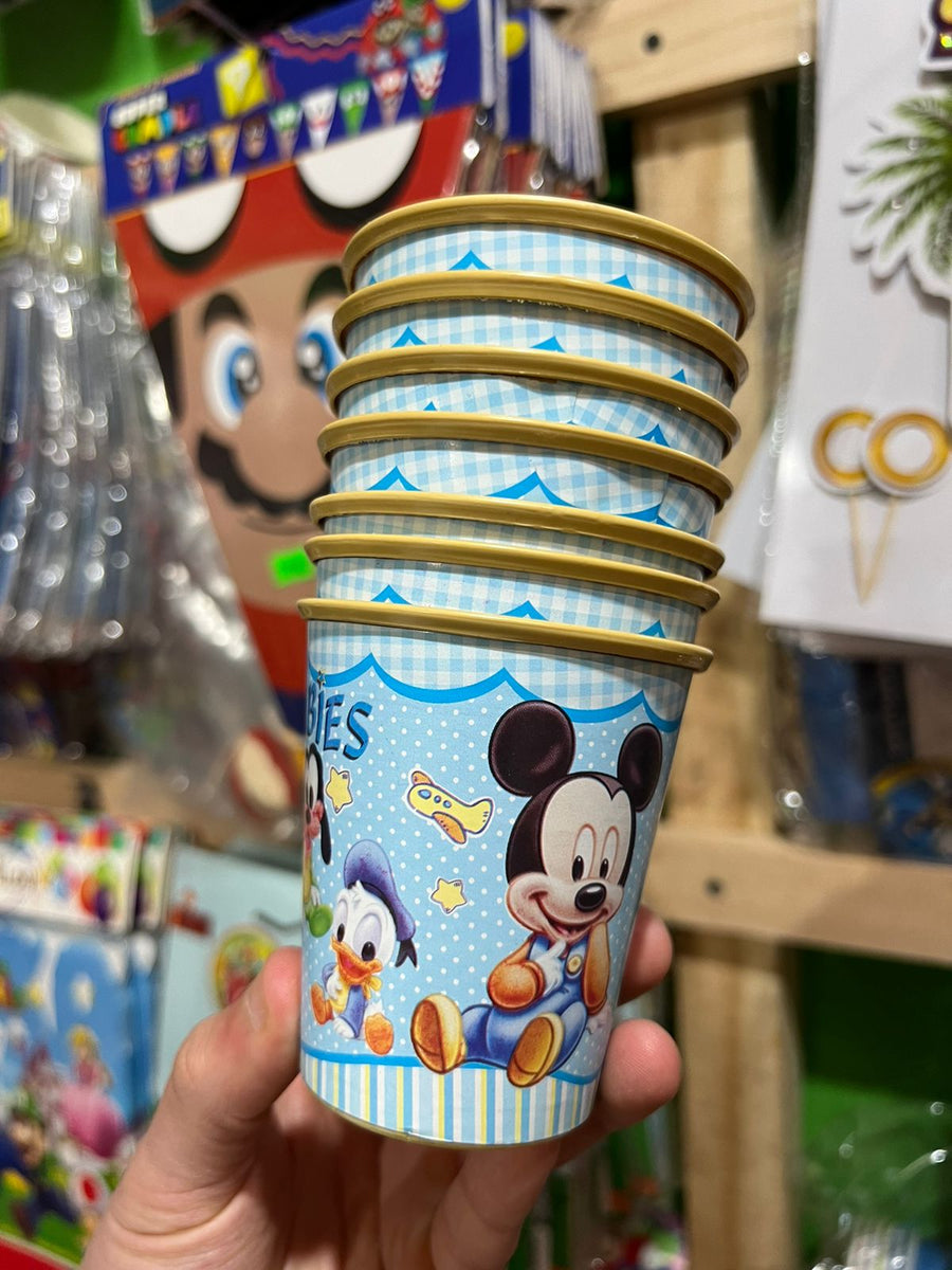 Vasos mickey mouse bebe paquete X 6 unidades