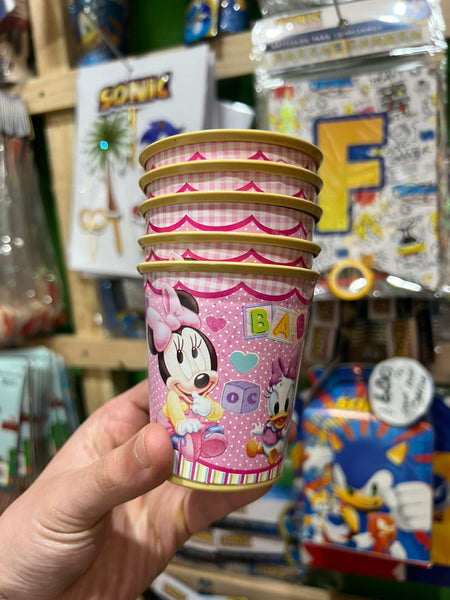 Vasos minnie mouse bebe paquete X 6 unidades