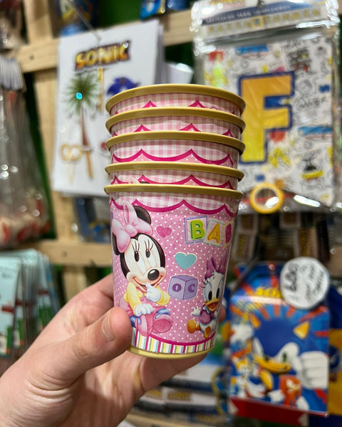 Vasos minnie mouse bebe paquete X 6 unidades