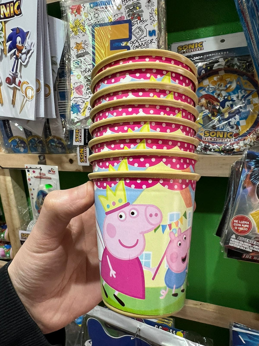 Vasos peppa pig paquete X 6 unidades