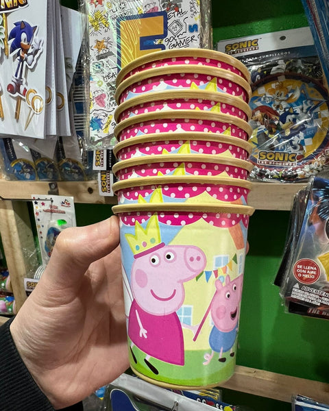 Vasos peppa pig paquete X 6 unidades