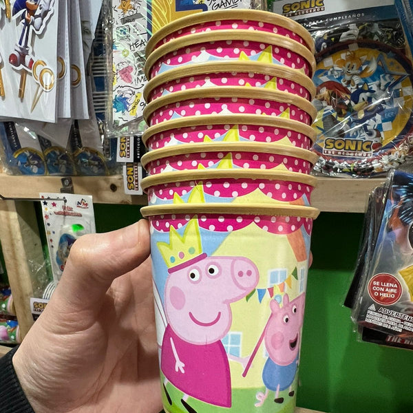 Vasos peppa pig paquete X 6 unidades