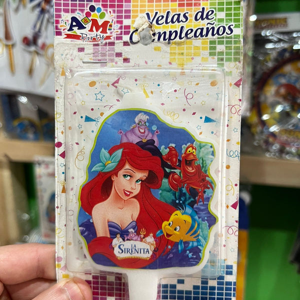 Vela cumpleaños  sirenita ariel