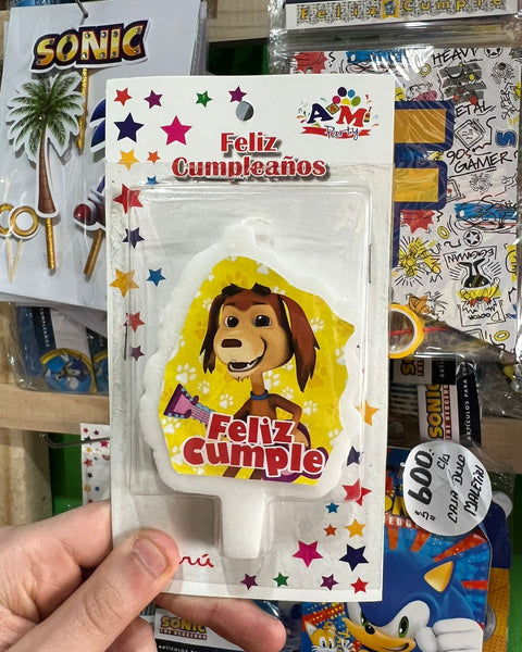 Vela cumpleaños perro chocolo
