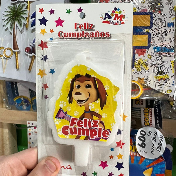 Vela cumpleaños perro chocolo
